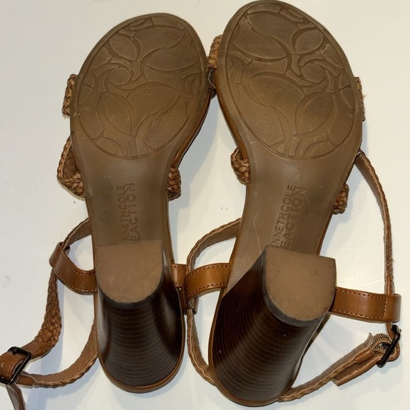 Kenneth Cole Reaction Sandals Criss Cross Strap “CHEERLEADER” Block Heel Size 8 - Picture 4 of 8